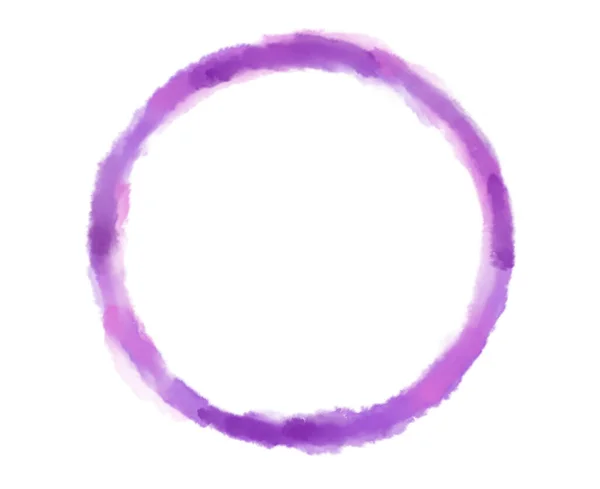 Γεωμετρικός Κύκλος Σχήμα Χέρι Drawin Υδατογραφία Γραμμή Βούρτσα Διακοσμητική Αφηρημένη — Φωτογραφία Αρχείου