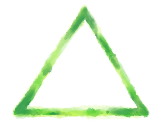 Geometrikus Alak Háromszög Kéz Rajz Akvarell Ecset Vonal Dekoratív Elvont — Stock Fotó