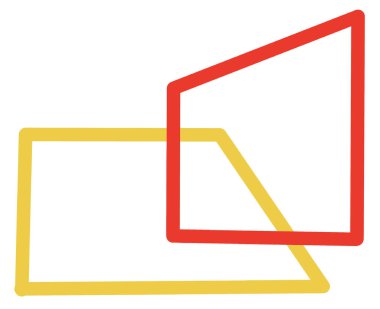 Çeşitli rengarenk birincil renk karalama çiziminde geometrik çizgiler