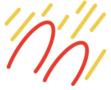 Rastgele ve renkli dolgu şekli geometrik modern renkli arka plan dipnot sanatı