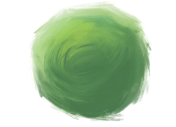 Organic Oil Painting Circle Sphere Stroke Artistic Abstract Element Background — ストック写真