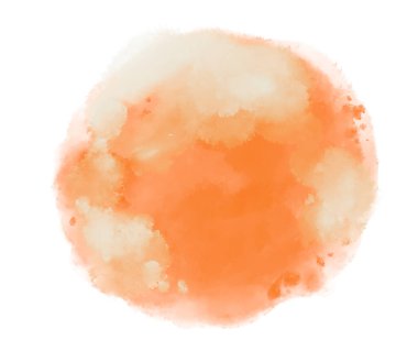 Beyaz mürekkep lekesi hilight resim ile suluboya daire arka planı