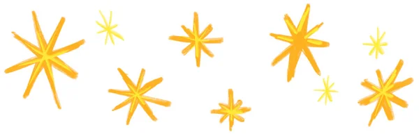 Christmas Shiny Sparkle Stars Banner Decorative Ornament Doodle Illustration Art — Stockfoto