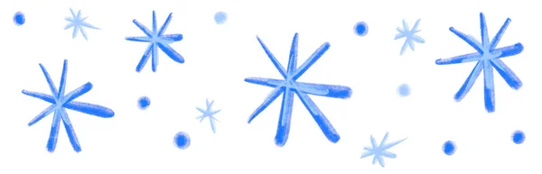 Weihnachten Glänzend Funkeln Sterne Banner Dekorative Verzierung Doodle Illustration Kunst — Stockfoto