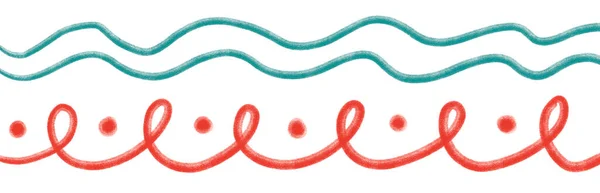 Christmas Decorative Freehand Doodle Graphic Header Footer Banner Red Green — Φωτογραφία Αρχείου