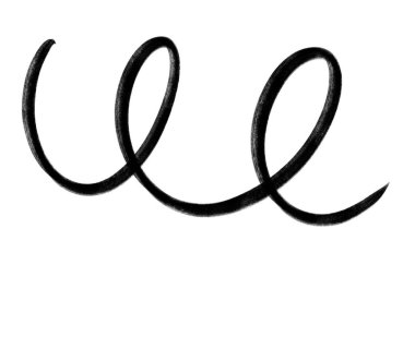 siyah mürekkep çizgisi girdap döngüsü karalama el yazması çizim şekli soyut element sanatı