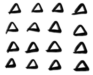 siyah mürekkep çizgisi geometrik desen karalama el yazması çizim şekli soyut element sanatı