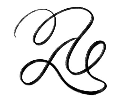 siyah mürekkep çizgisi girdap döngüsü karalama el yazması çizim şekli soyut element sanatı