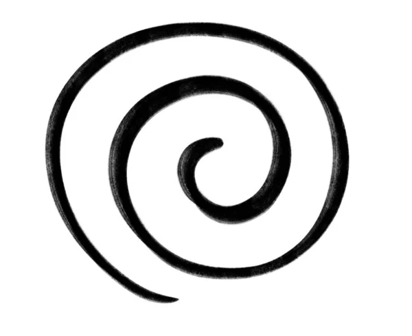 Black Ink Line Swirl Doodle Freehand Sketch Drawing Shape Form — Stockfoto