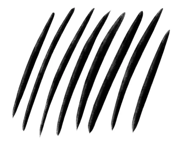 Black Ink Line Stroke Doodle Freehand Sketch Drawing Shape Form — Stock Photo, Image