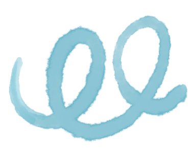 Şeffaf suluboya fırça şekli Pastel element çizim sanatı