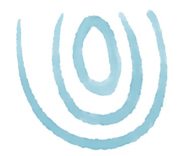 Şeffaf suluboya fırça şekli Pastel element çizim sanatı