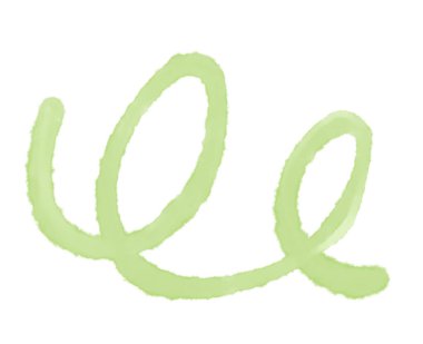 Şeffaf suluboya fırça şekli Pastel element çizim sanatı