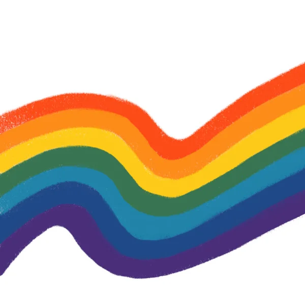 Rainbow Pride Flag Backgroun Banner Space Decoration Lgbtq Element Hand — Stockfoto