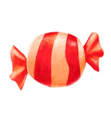 Candy wrapper colorful foil wrap sweet treat chocolate hand illustration art