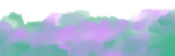 Акварельна Хвиля Банер Пастельний Колір Змішування Прикордонних Елементів Живопис — стокове фото
