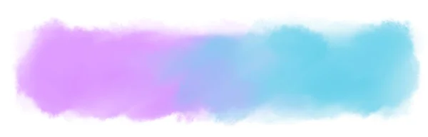 Watercolor Paint Stroke Gradiant Wash Banner Pastel Color Mixing Boarder — Photo