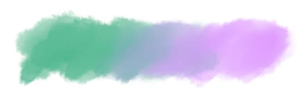 Watercolor Paint Stroke Gradiant Wash Banner Pastel Color Mixing Boarder — 스톡 사진