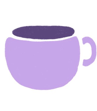 Pastel coffee doodle element minimal freeform style hand drawn illustration art