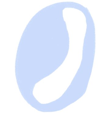 Cafe element coffee bean doodle hand sketch style pastel illustration art