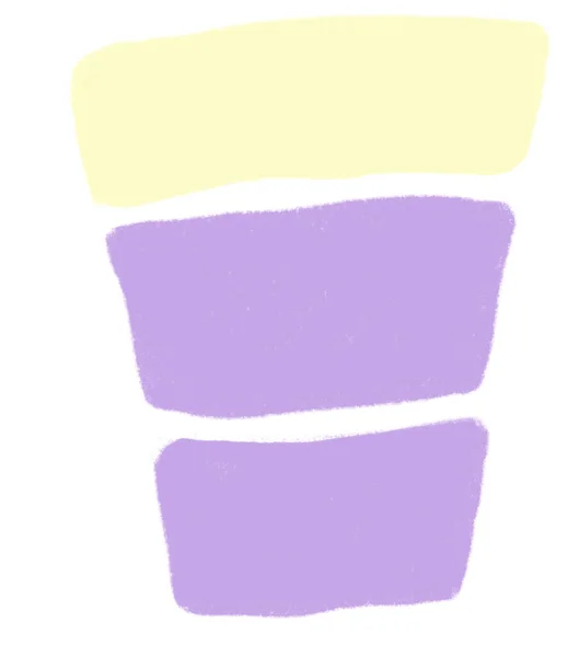 Pastel Coffee Doodle Element Minimal Freeform Style Hand Drawn Illustration — Fotografia de Stock