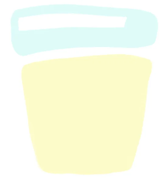 Pastel Coffee Doodle Element Minimal Freeform Style Hand Drawn Illustration — Stock Photo, Image