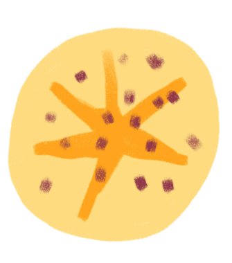 Bread toast breakfast food set elements hand drawn doodle minimal style pastel color illustration art