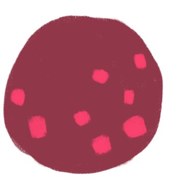 Ham meat slice breakfast food set elements hand drawn doodle minimal style pastel color illustration art