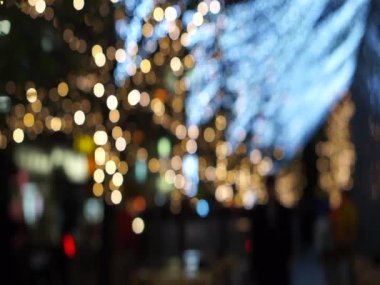 Roppongi hills Christmas lights illumination street people walking at night festival atmosphere
