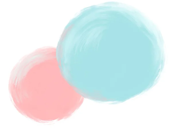 Pastel Oil Painting Brush Texture Geometric Circle Circular Shape Elements — Fotografia de Stock