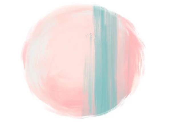 Pastel Oil Painting Brush Texture Geometric Circle Circular Shape Elements — Stockfoto