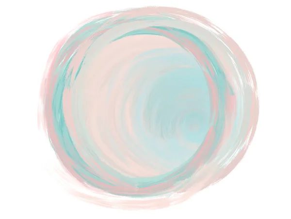 Pastel Oil Painting Brush Texture Geometric Circle Circular Shape Elements — Fotografia de Stock