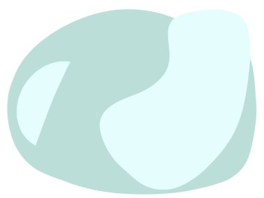 Pastel red green blob organic doodle hand drawing shape and form illustration background art element