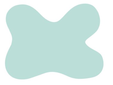 Pastel red green blob organic doodle hand drawing shape and form illustration background art element