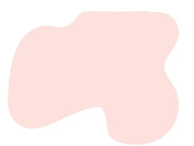 Pastel red green blob organic doodle hand drawing shape and form illustration background art element