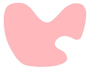 Pastel red green blob organic doodle hand drawing shape and form illustration background art element