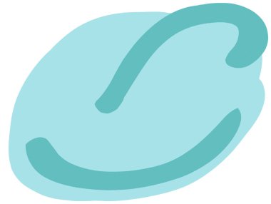 Pastel red green blob organic doodle hand drawing shape and form illustration background art element