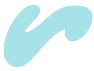 Pastel red green blob organic doodle hand drawing shape and form illustration background art element