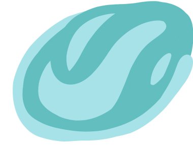 Pastel red green blob organic doodle hand drawing shape and form illustration background art element