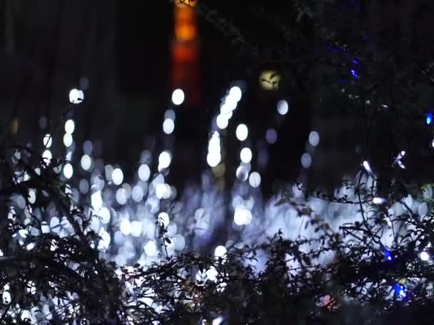 Ιαπωνία Γιορτάζει Χριστούγεννα Εορταστική Περίοδο Φωτισμού Λόφους Roppongi Θαμπάδα Άποψη — Αρχείο Βίντεο