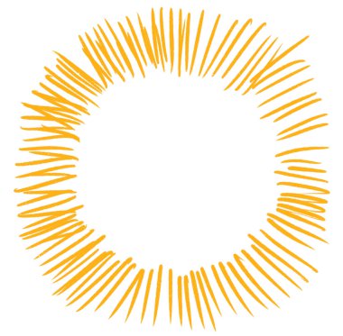 Japanese style doodle pattern decoration drawing blue and gold color hand sketch style illustration art element