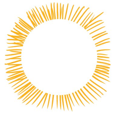 Japanese style doodle pattern decoration drawing blue and gold color hand sketch style illustration art element