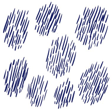 Japanese style doodle pattern decoration drawing blue and gold color hand sketch style illustration art element