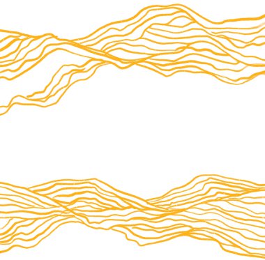 Japanese style doodle pattern decoration drawing blue and gold color hand sketch style illustration art element