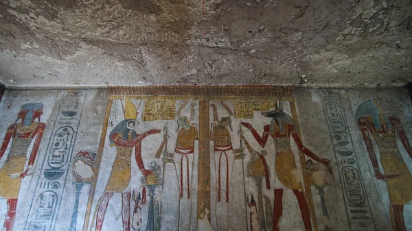 Vale Dos Reis Luxor Egito Túmulo Tausert Setnakht Pintura Heiroglyphic — Fotografia de Stock