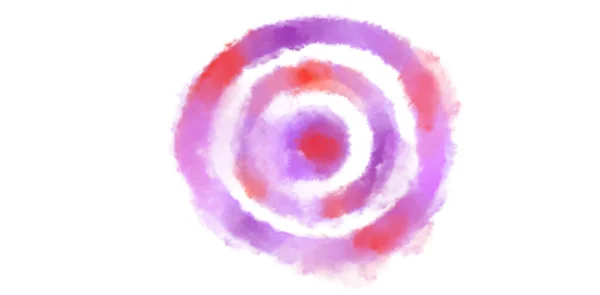 Cirkel Virvel Koncentrisk Cykel Akvarell Illustration Element Vatten Droppe Effekt — Stockfoto