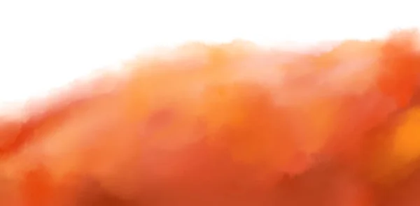 Rosso Arancione Acquerello Pittura Banner Illustrazione Sfondo — Foto Stock