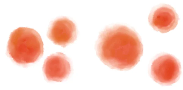 Piros Narancs Akvarell Csepp Pontok Festmény Banner Illusztráció Háttér — Stock Fotó
