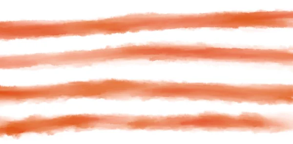 Red Orange Watercolor Pararell Line Hand Doodle Painting Banner Illustration — Stock Photo, Image