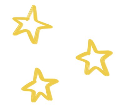 Yıldız karalaması serbest çizim çizimi gece parlayan gökyüzünün soyut bir elementi.